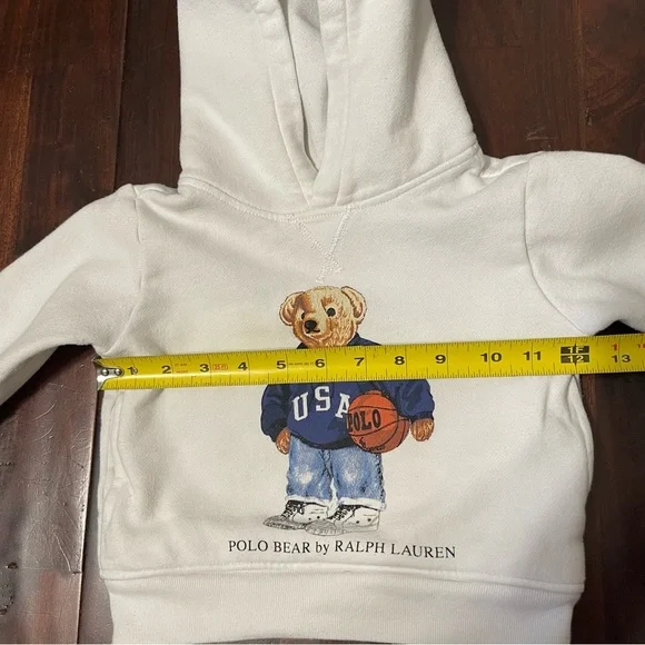 Polo Ralph Lauren Polo Bear White Hoodie 2T - Picture 4 of 9
